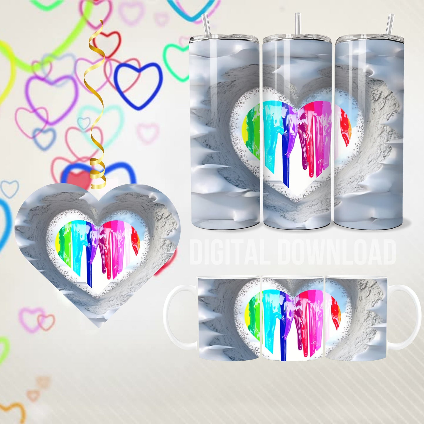 Heart LGBT ornament, Heart lgbt Download Digital Sublimation PNG file, Heart lgbt Tumbler Wrap, Heart lgbt Mug Wrap, Valentines Day LGBT png