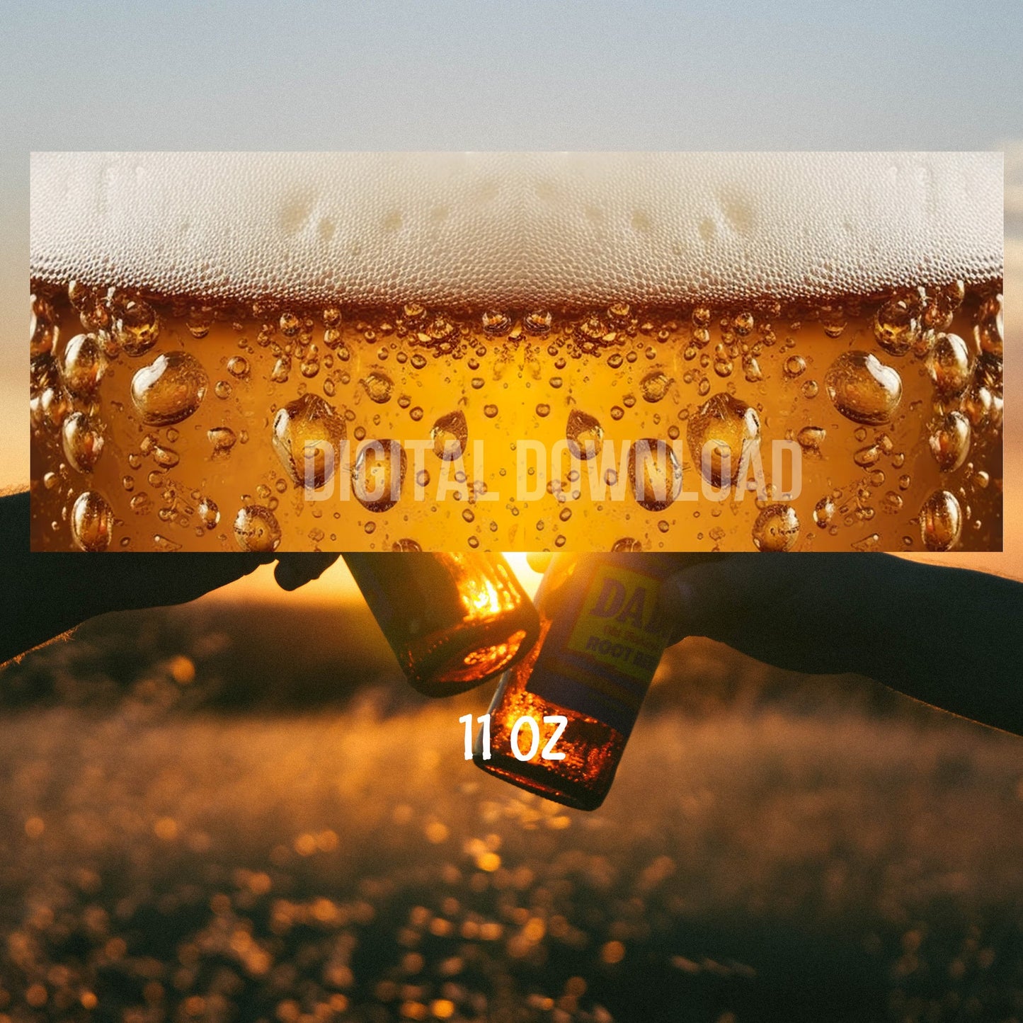 Beer Mug Wrap 3D Sublimation Design Digital Printable 11oz 15oz 20oz Cup