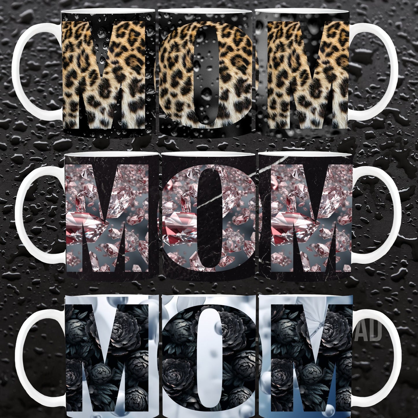 Mom Mug Wrap 11 oz Design Bundle Digital File Sublimation PNG  Mother's Day Printable