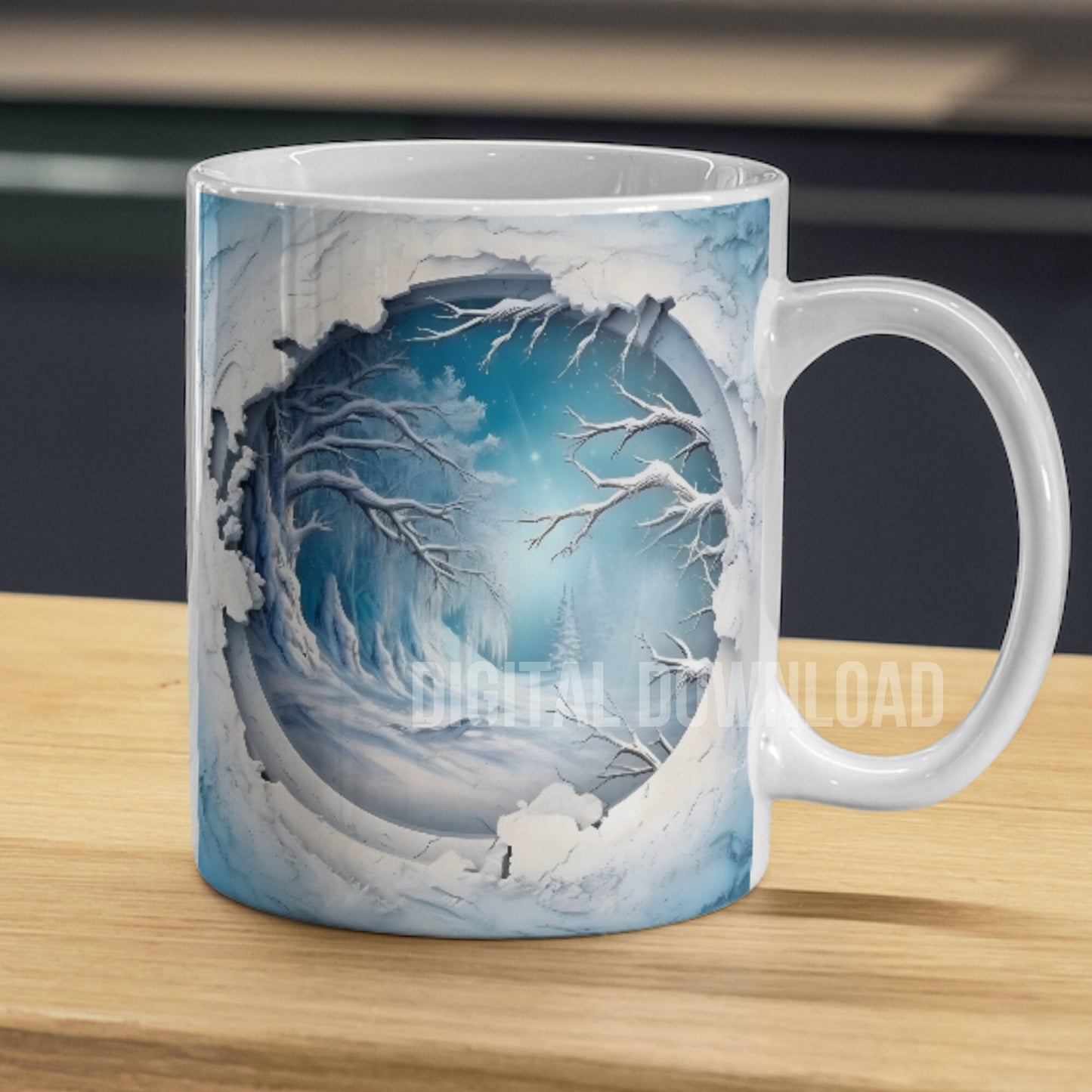 Butterfly Winter Bundle 3D Tumbler Mug Cup Cover Wrap Sublimation PNG Instant Digital Download