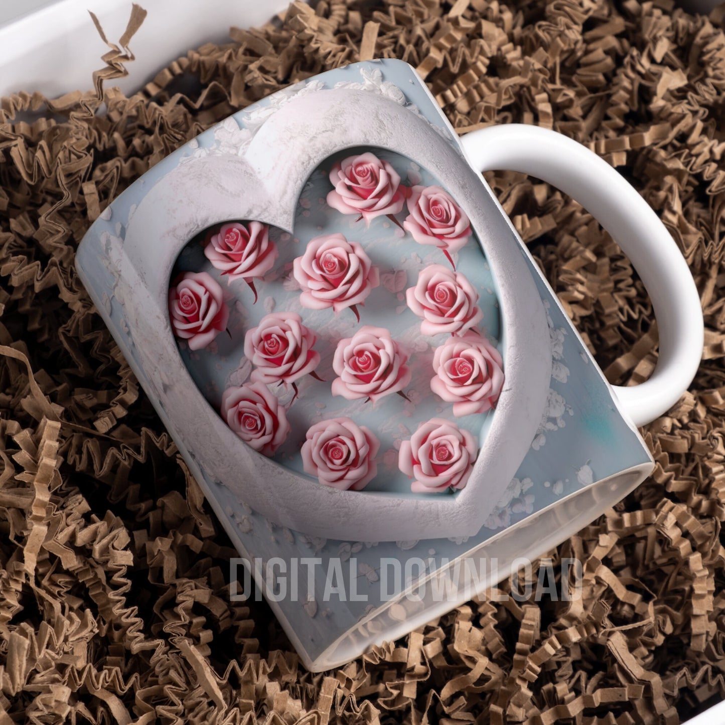 Roses Love Heart Bundle Download Digital Sublimation PNG file Tumbler Wrap Mug Valentines Day design