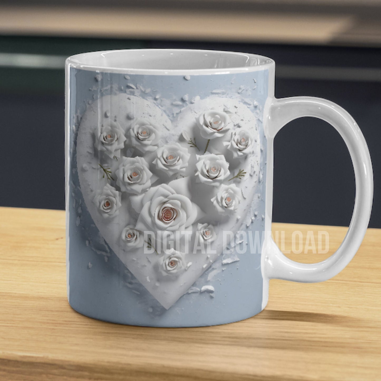 Roses Love Heart Bundle Download Digital Sublimation PNG file Tumbler Wrap Mug Valentines Day design