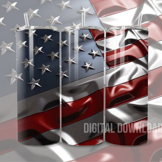 USA Flag Tumbler Wrap American designs Skinny 20 oz Memorial Day 4th of July Digital File