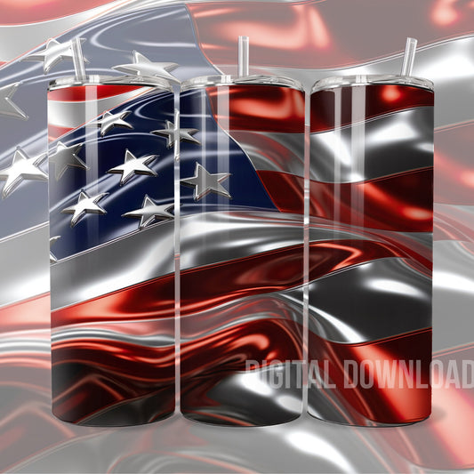 USA Flag Tumbler Wrap American designs Skinny 20 oz Memorial Day 4th of July Digital File