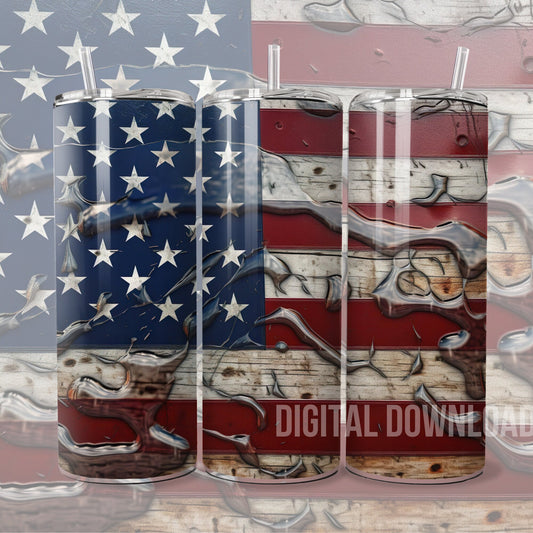 3D Memorial Day Tumbler Wrap Sublimation American Flag, 3D Patriotic tumbler wrap, July 4th 20 oz Tumbler Wrap, 300dpi Commercial Use