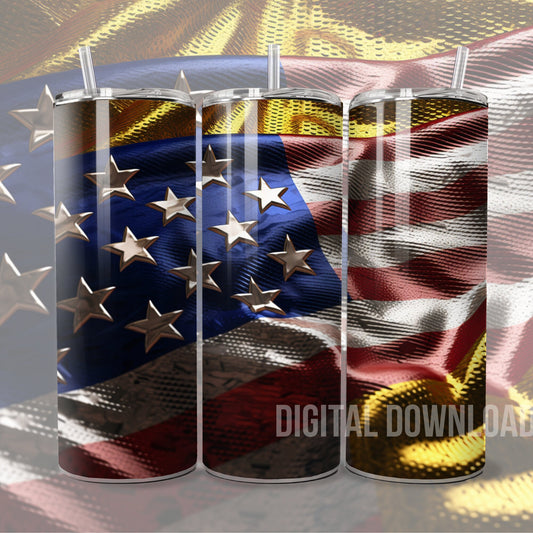 USA Flag Tumbler Wrap American designs Skinny 20 oz Memorial Day 4th of July Digital File