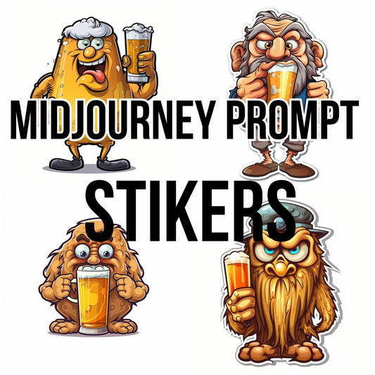 Midjourney Prompts Stickers Beer AI Art Generate