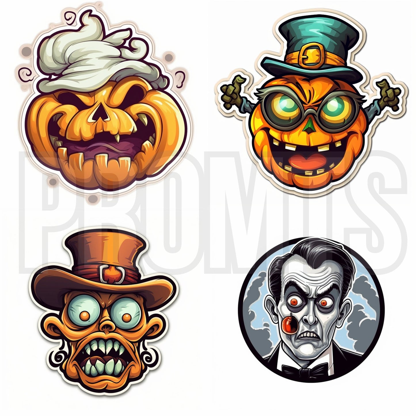 Midjourney Prompts Stickers Halloween AI Art Generate