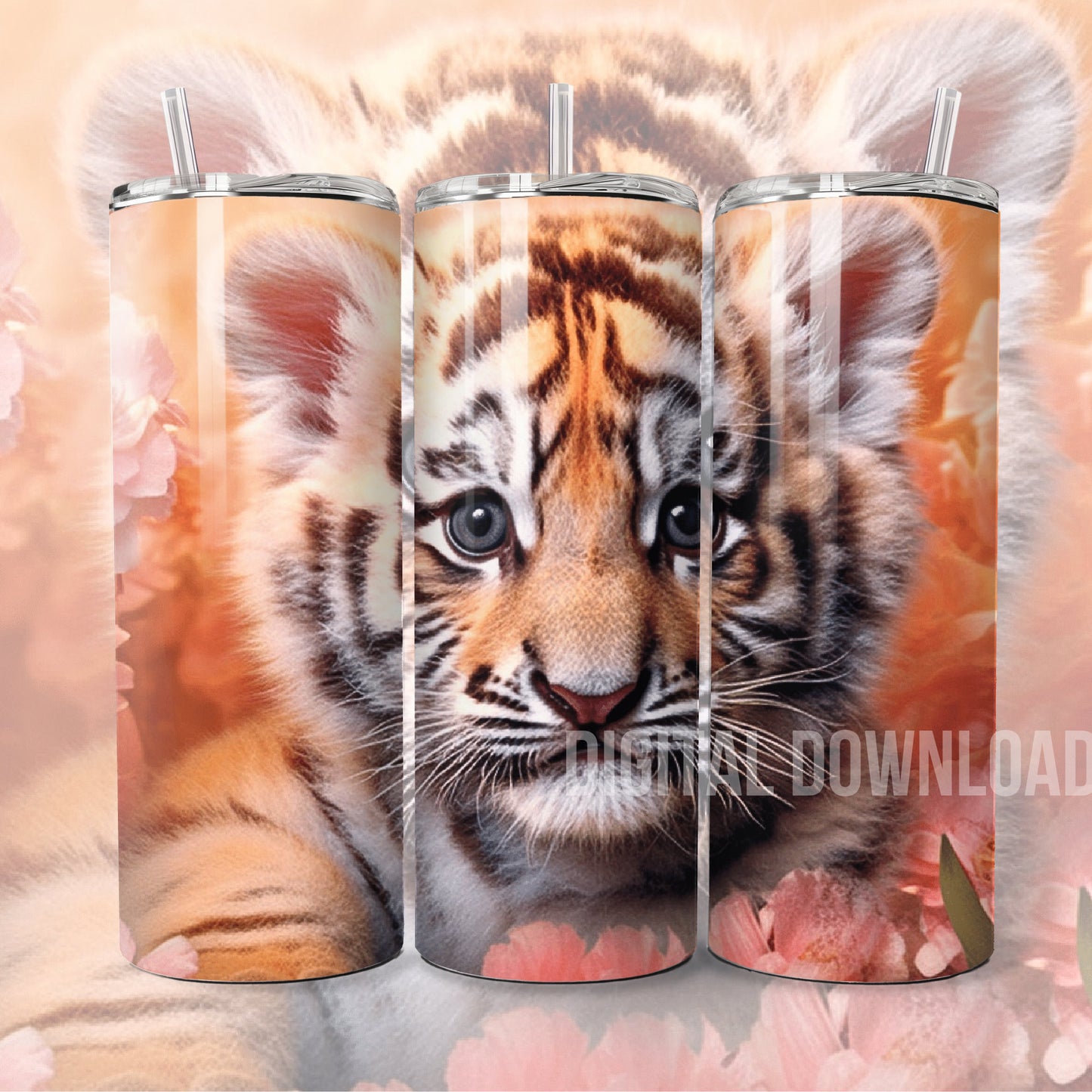 Animal Pet  20 oz Skinny Tumbler Wrap Sublimation Design Bundle Instant Digital Download