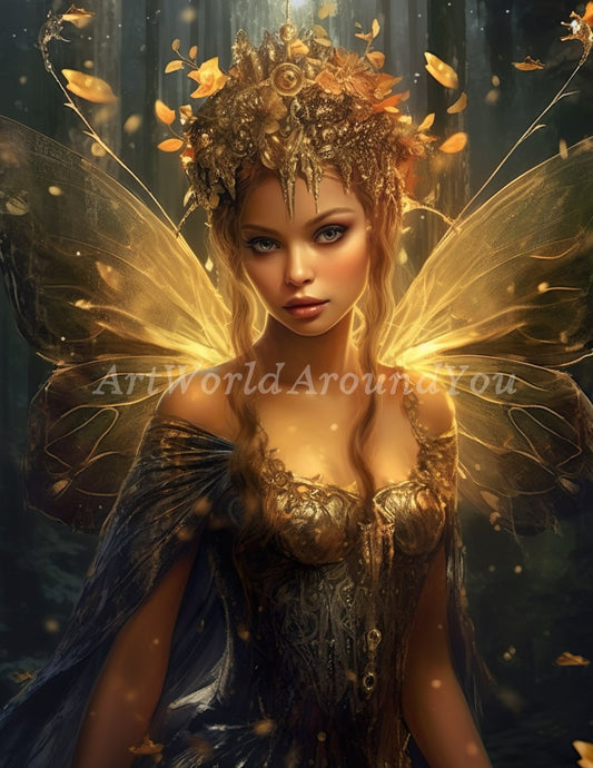 Junk Journal Poster Cover Album Angelic Fairy Digital Image Instant Download Digital Fantasy Art Printable - Art World Around You