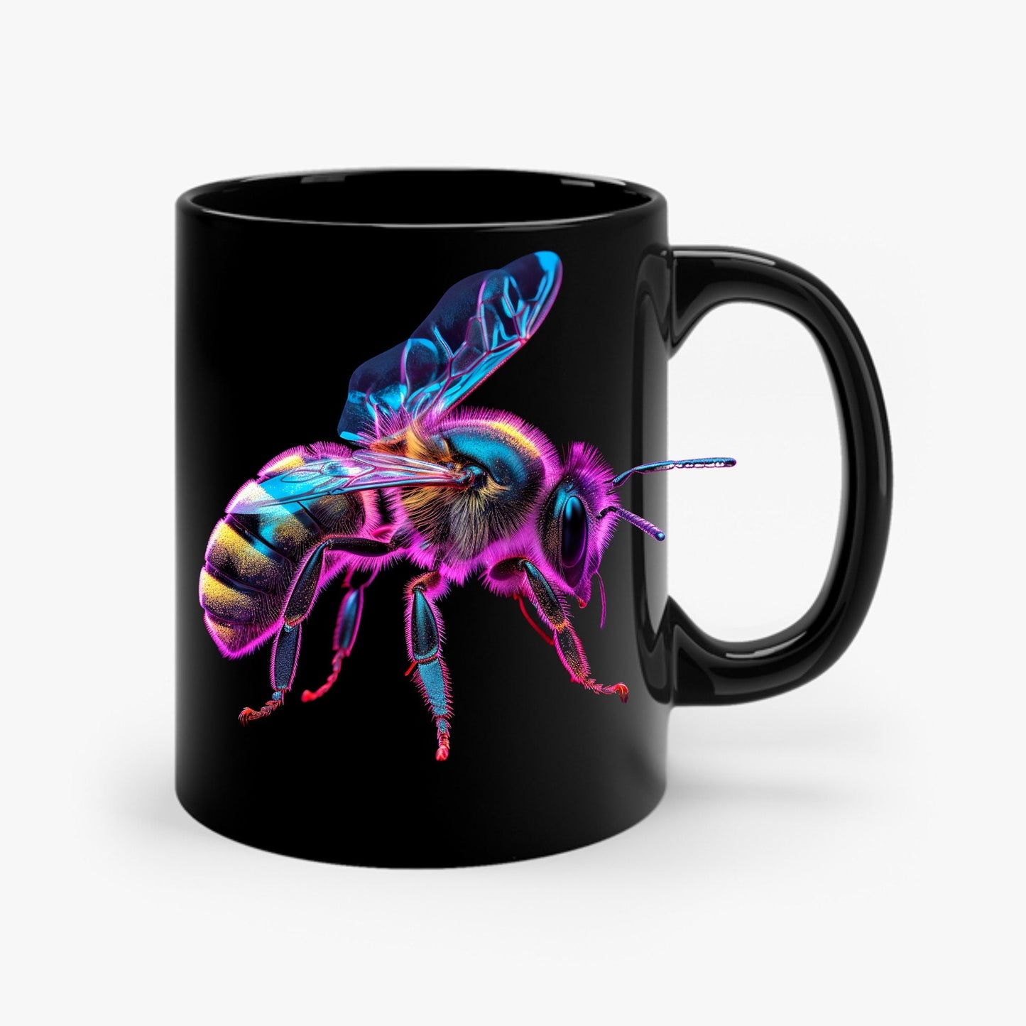 Neon Bee Download Digital Sublimation PNG file Mug Wrap Shirt Designs Wall stickers png - Art World Around You