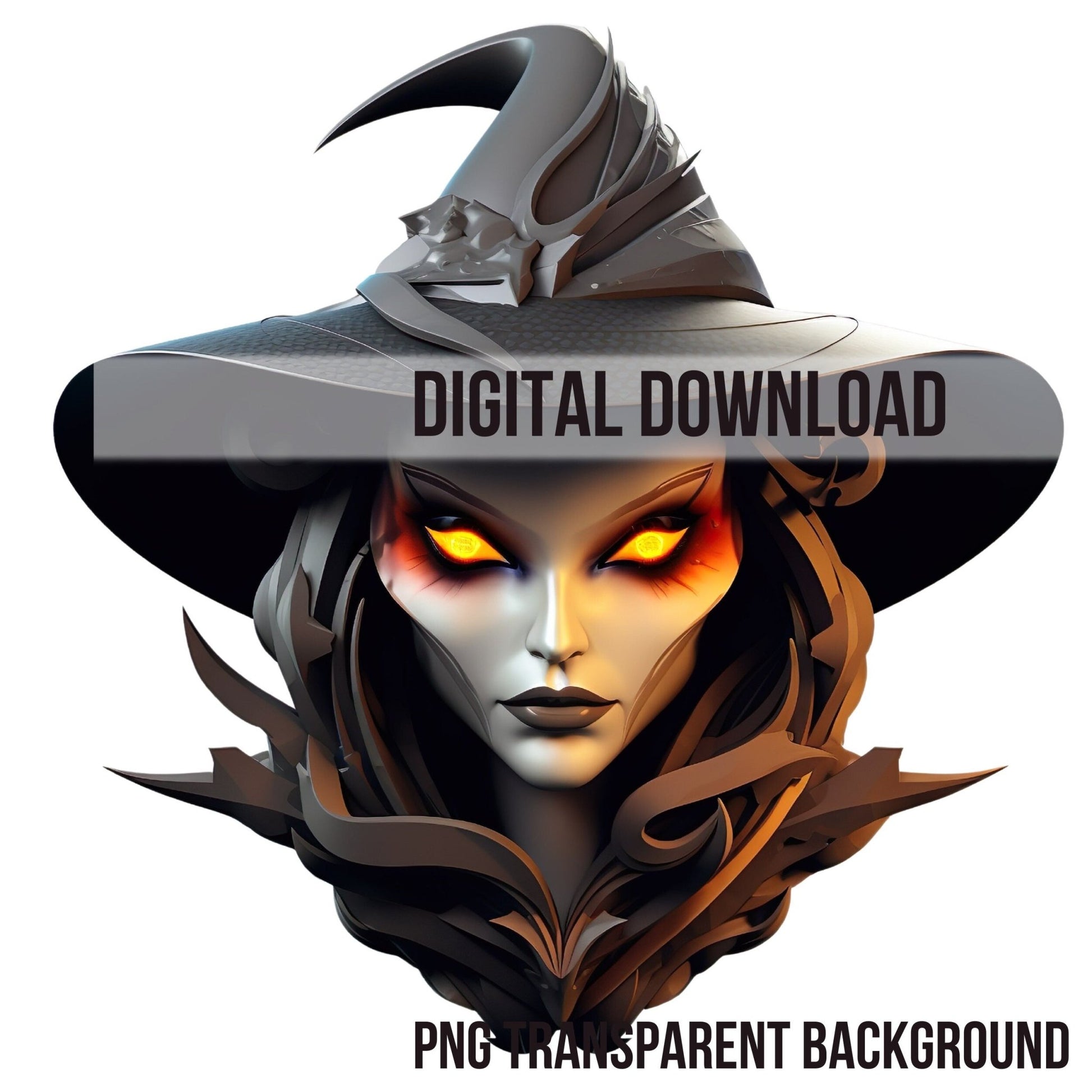 Witch Clipart PNG - 3D Halloween Witch Instant Download - Transparent Background - Digital Sublimation File - Seasonal Witchcraft Graphics - Art World Around You